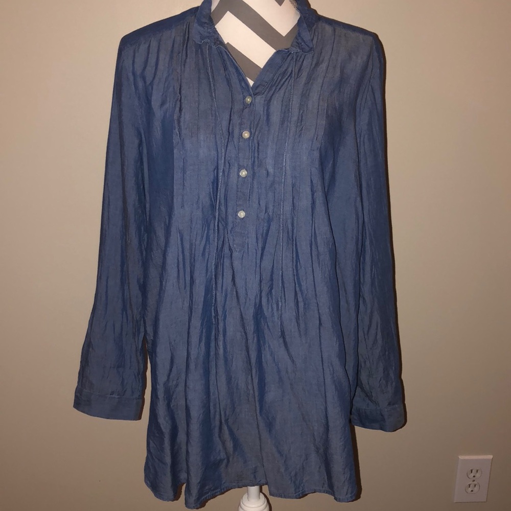*SALE* Loft ladies size L SOFTENED DENIM tunic !